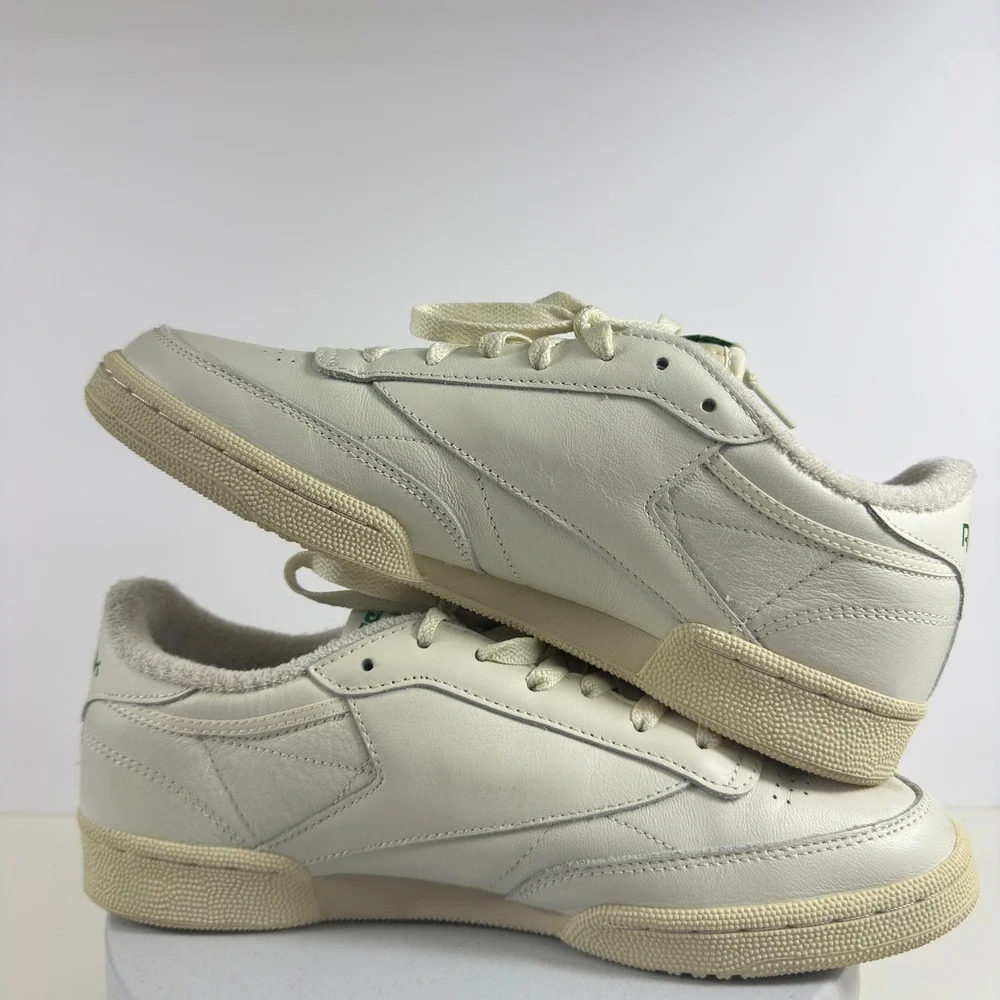 Reebok Club C 85 Vintage Leather Sneakers Womens Chalk Glen Green V69406‎